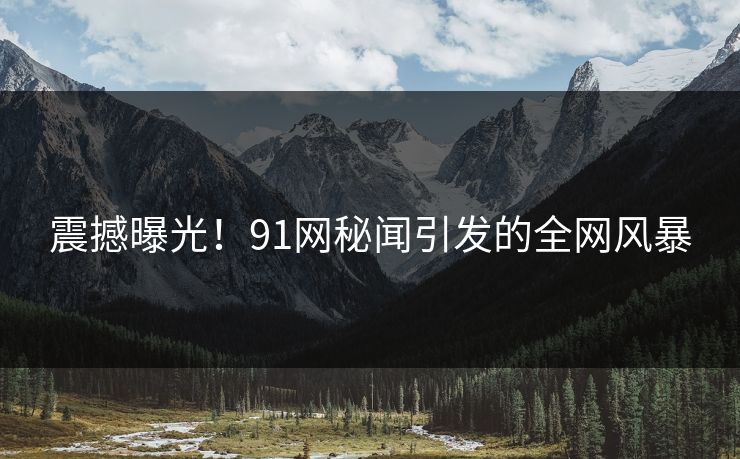 震撼曝光！91网秘闻引发的全网风暴